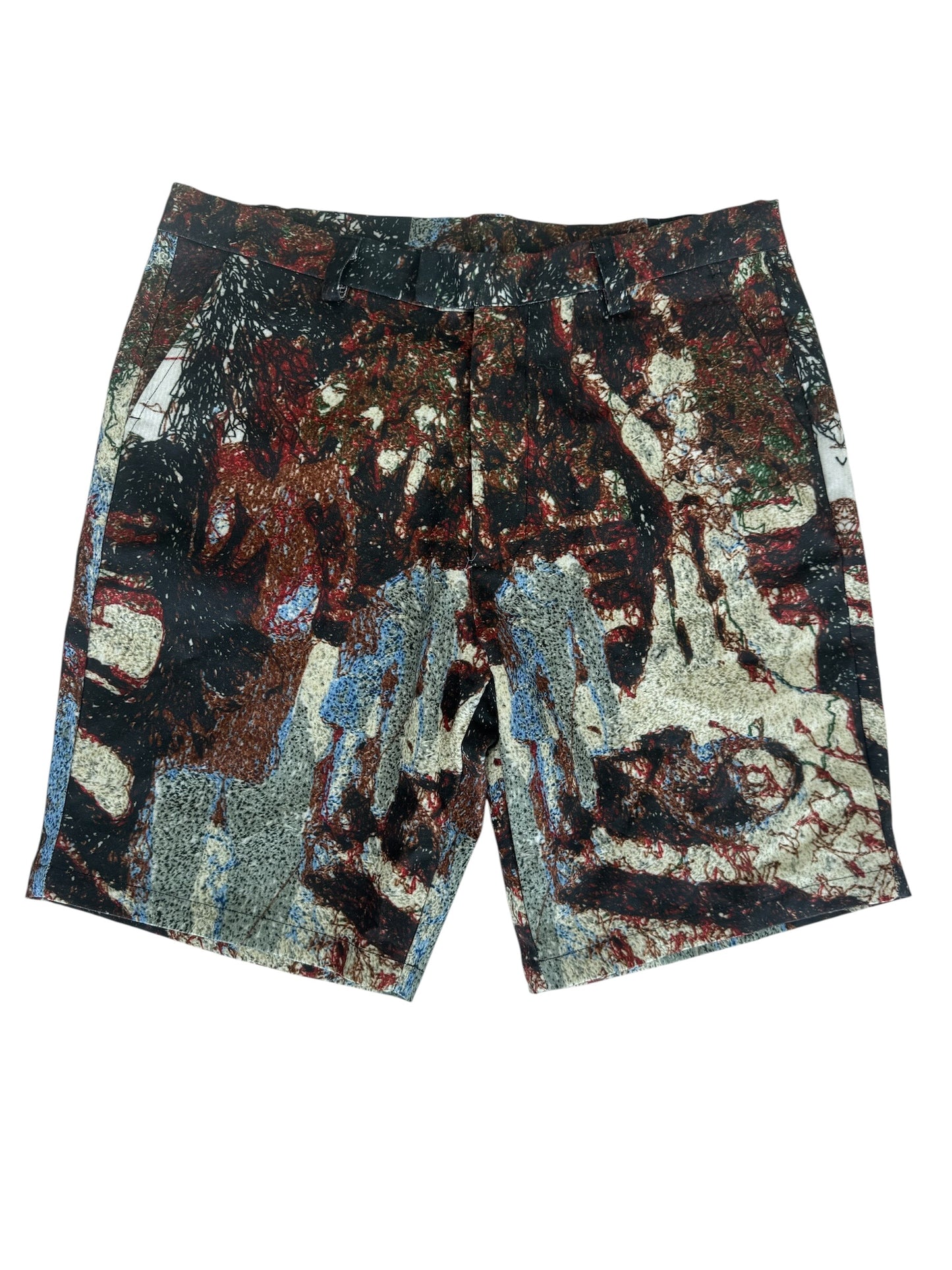 Embroidery Camo Shorts