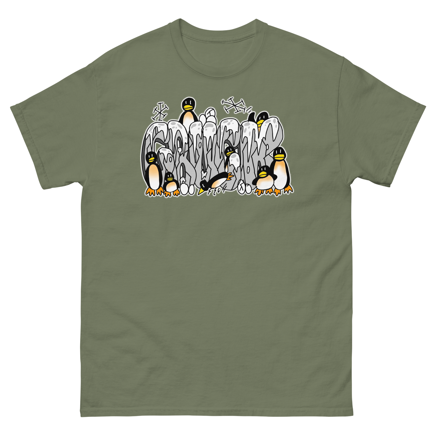 Heavyweight Penguin Tee Black